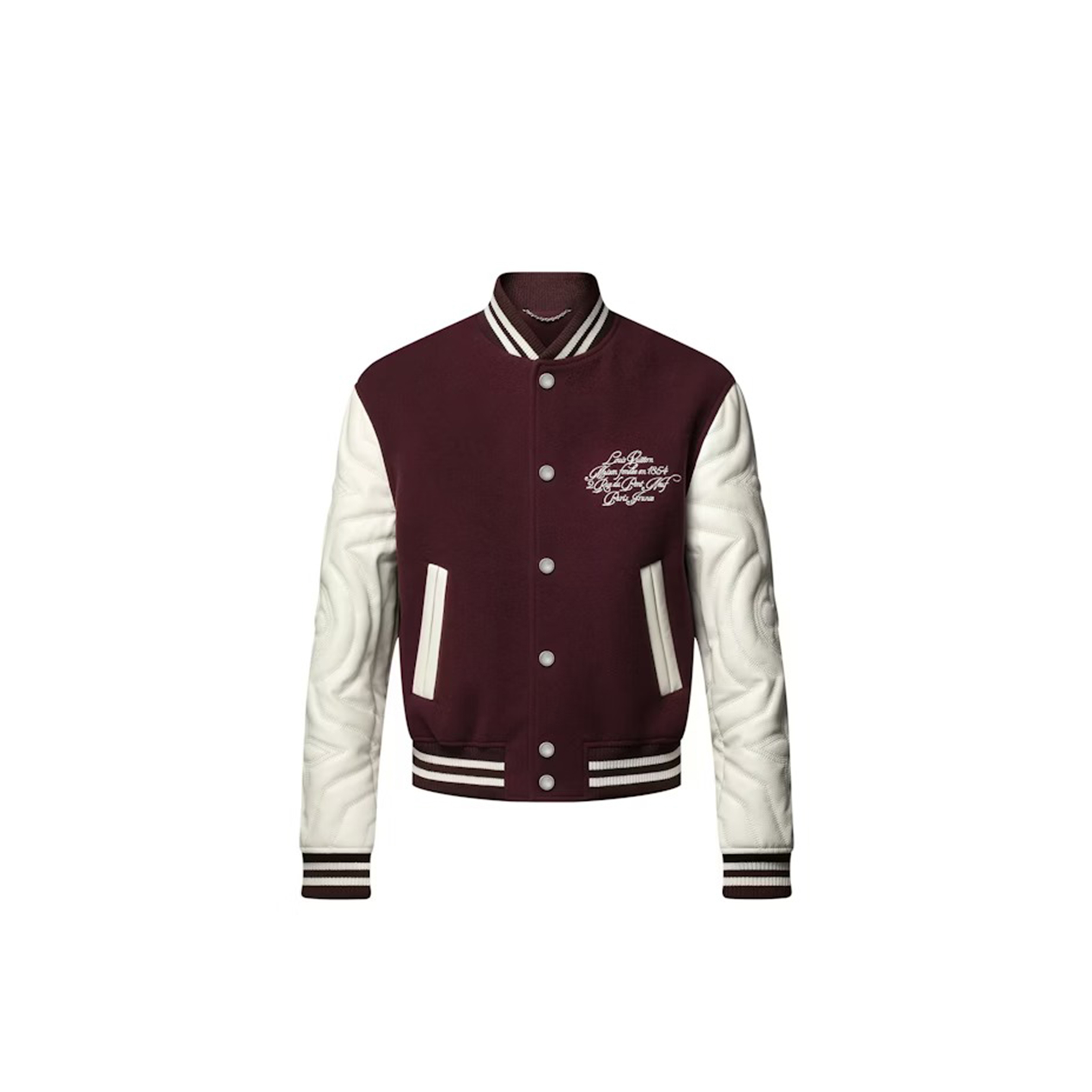 LOUIS VUITTON EMBROIDERED CALFSKIN VARSITY JACKET 1AGJCF